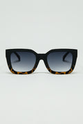 Gafas de sol cuadradas marrones con degradado en animal