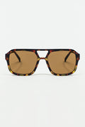 Q2 Gafas de sol de aviador años 70 en carey