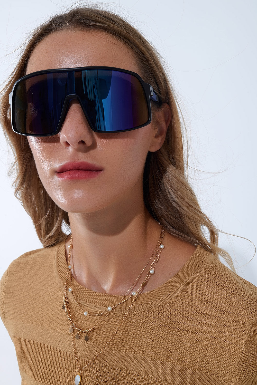 Gafas de sol deportivas polarizadas en azul