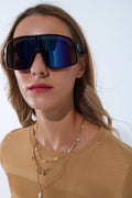 Gafas de sol deportivas polarizadas en azul