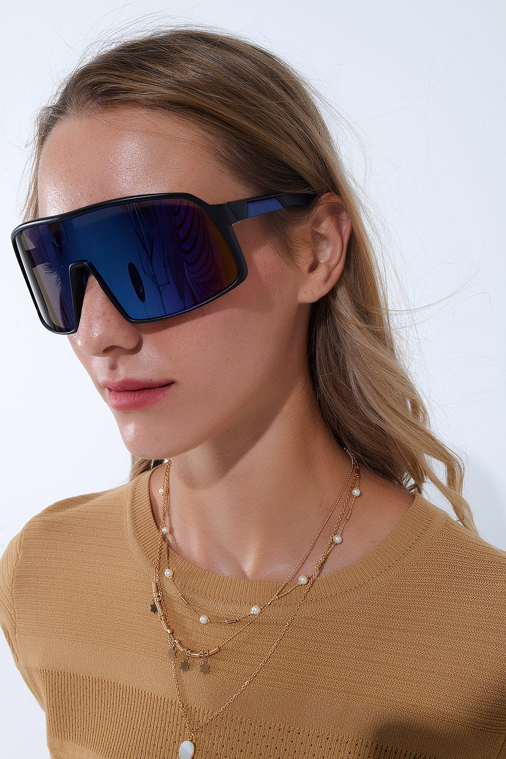 Gafas de sol deportivas polarizadas en azul