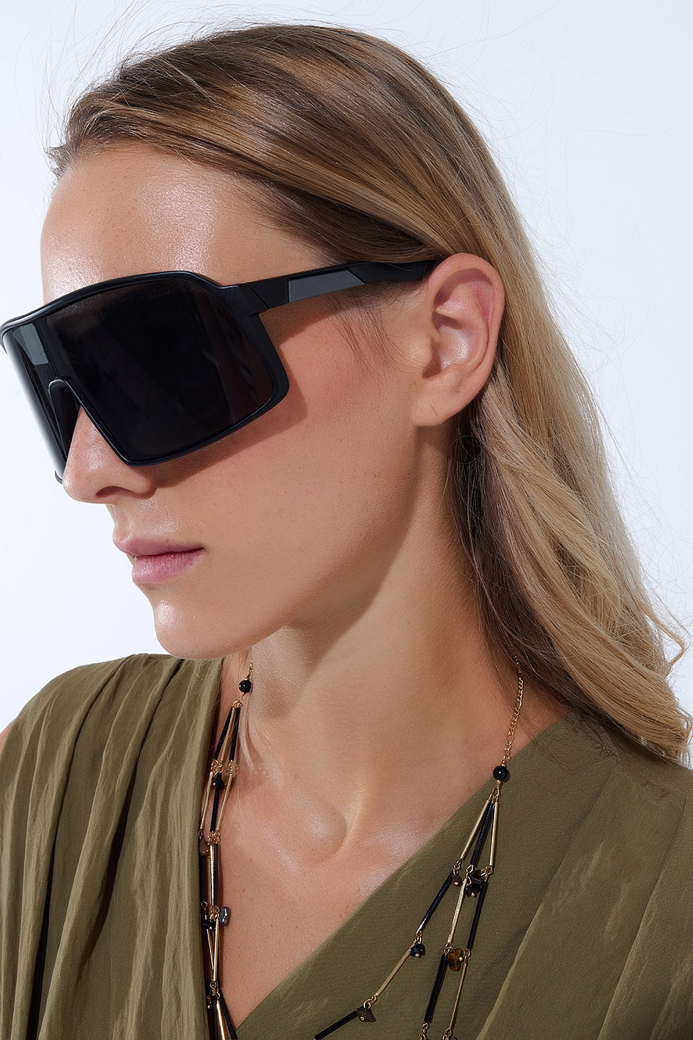 Gafas de sol deportivas polarizadas en negro