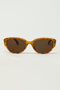 Gafas de sol ovaladas en carey amarillento claro