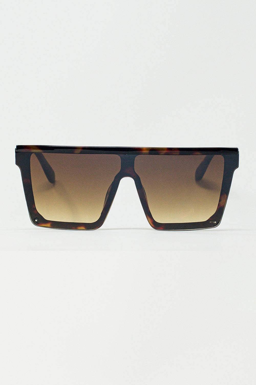 Q2 Gafas de sol Oversized Squared 70's en marrón