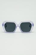 Gafas de sol rectangulares en color morado translúcido