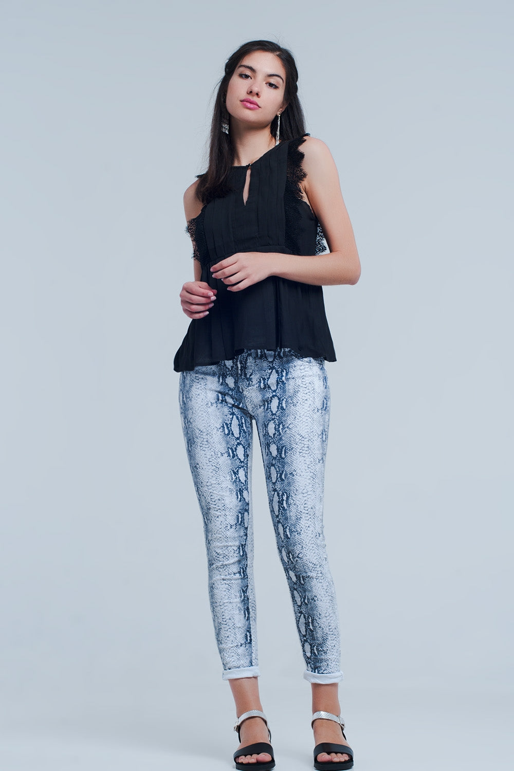 Jeans reversibles en blanco