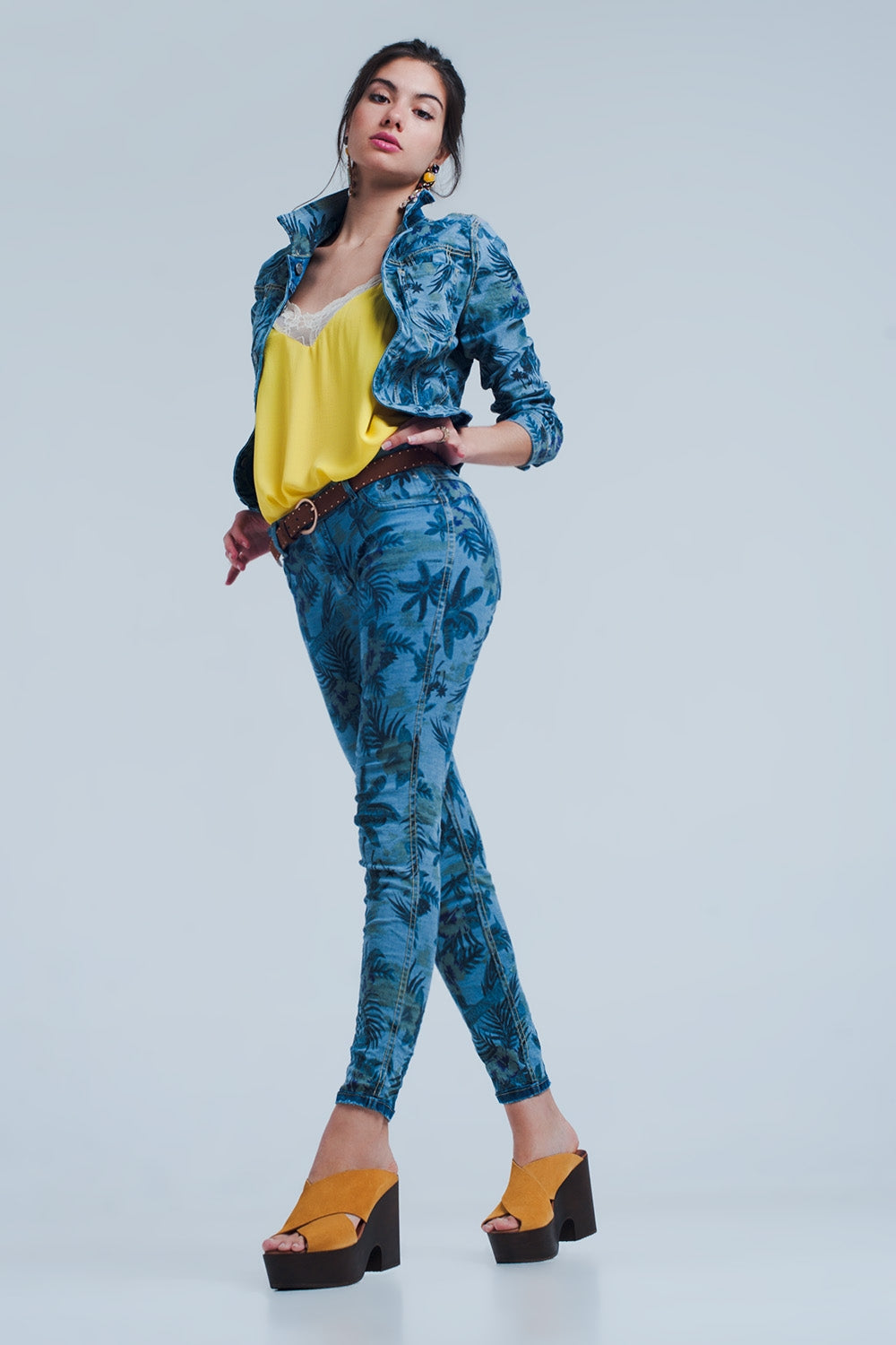Jeans reversibles en medio azul