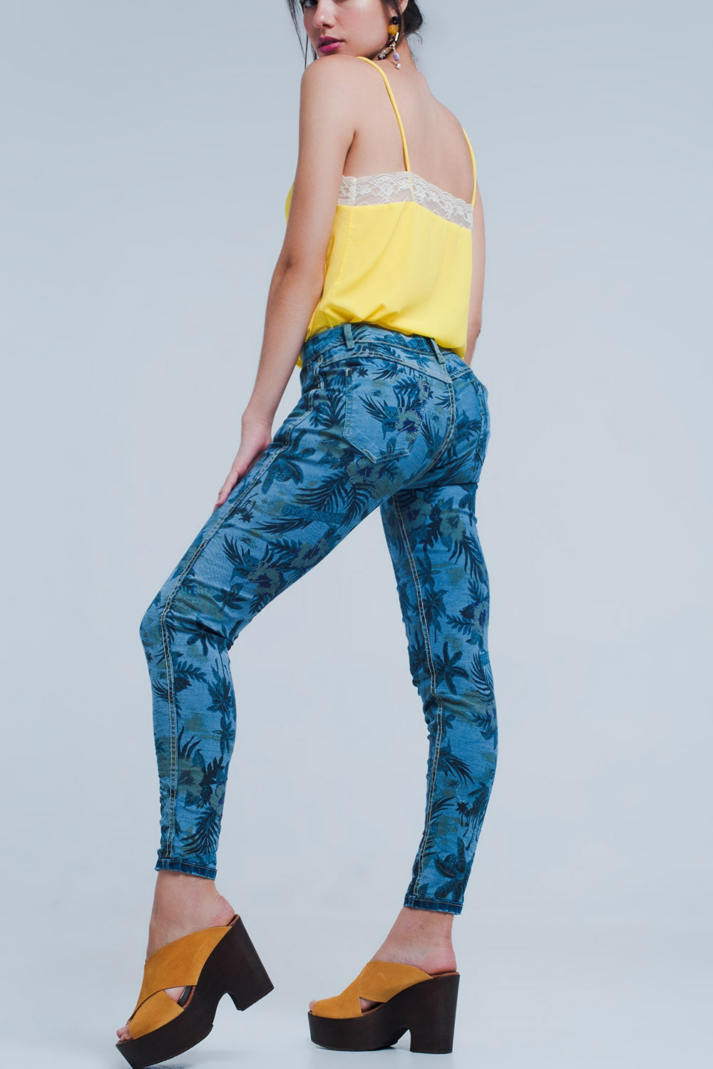 Jeans reversibles en medio azul