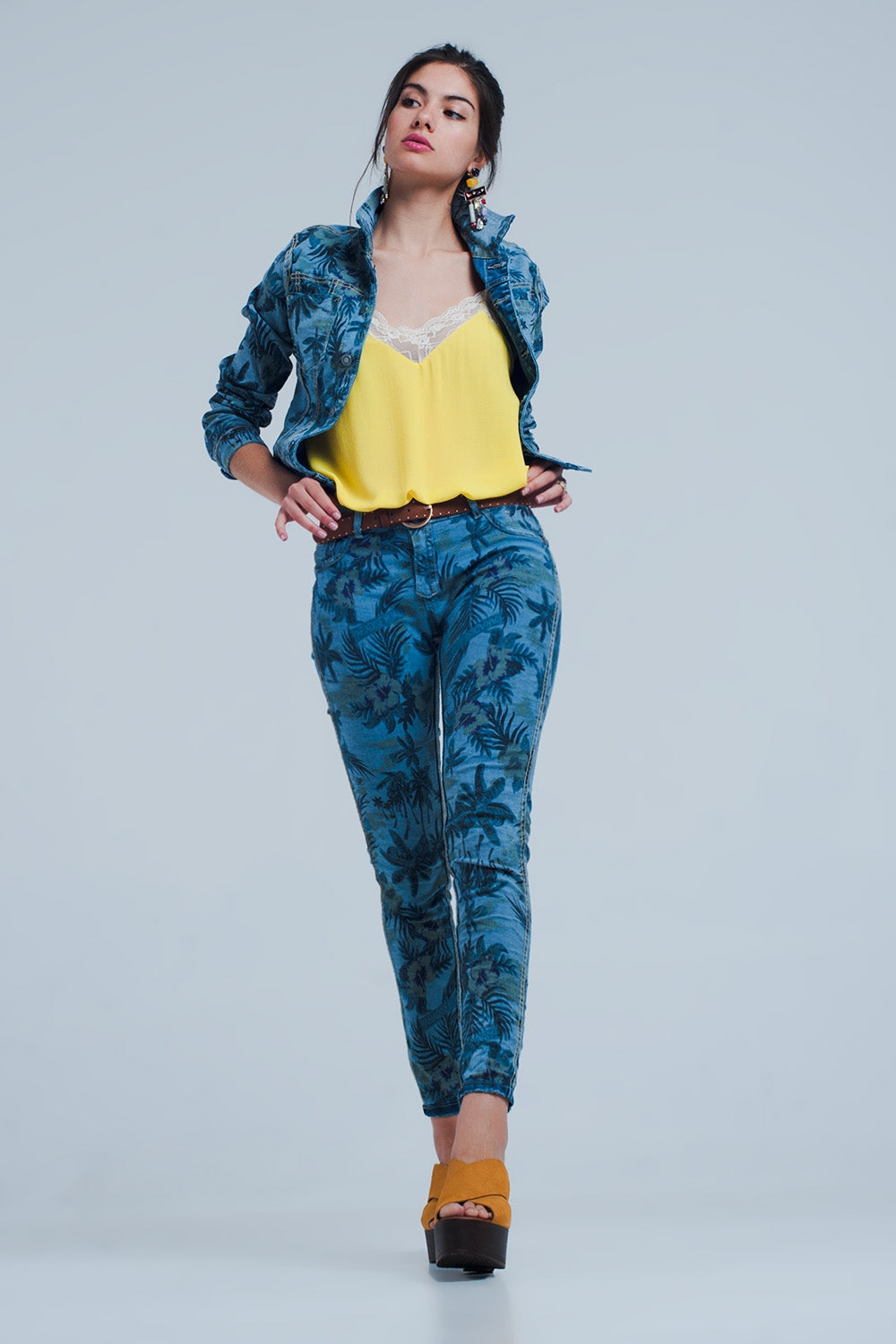 Jeans reversibles en medio azul