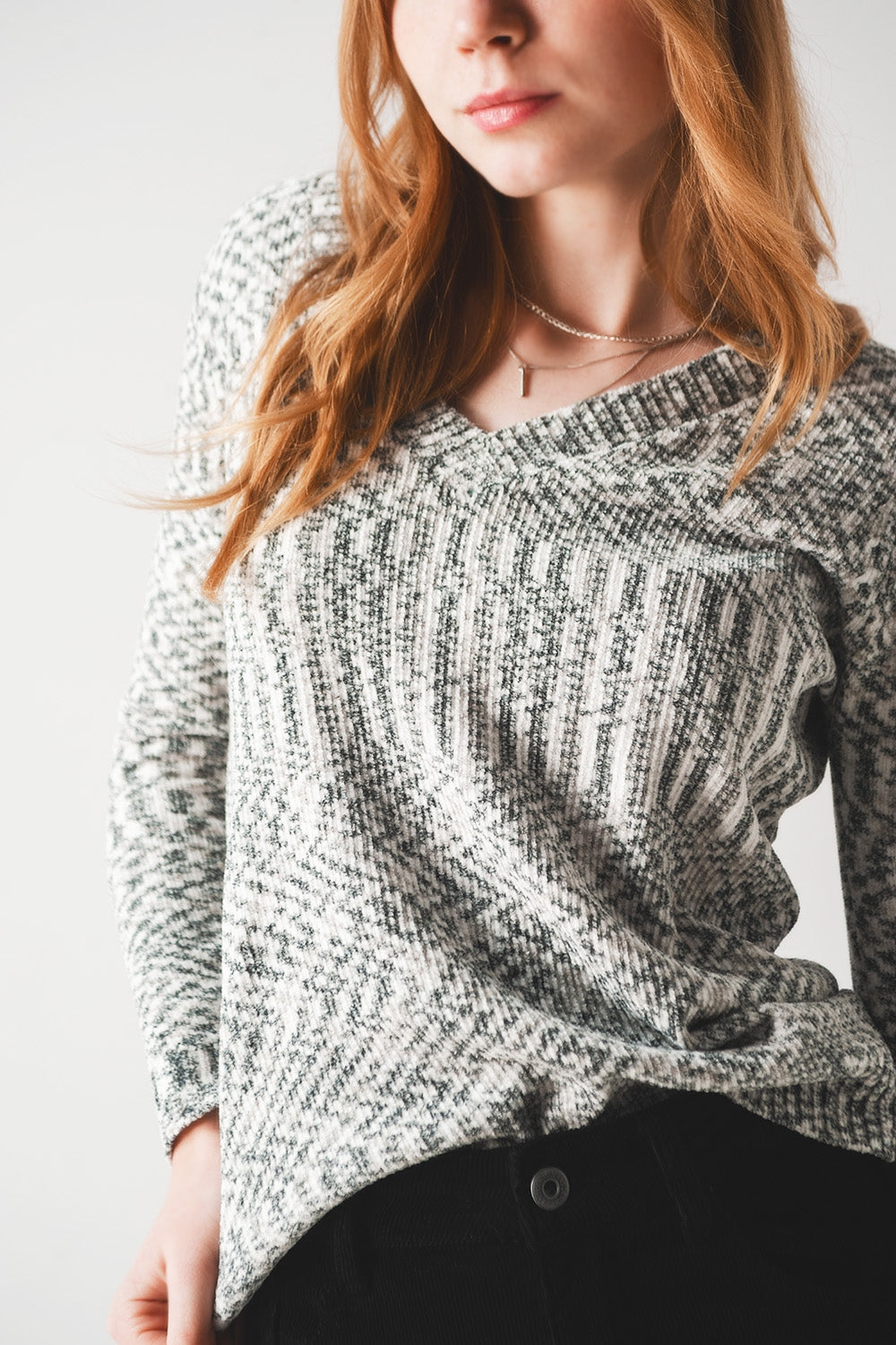 Jersey de chenilla en negro