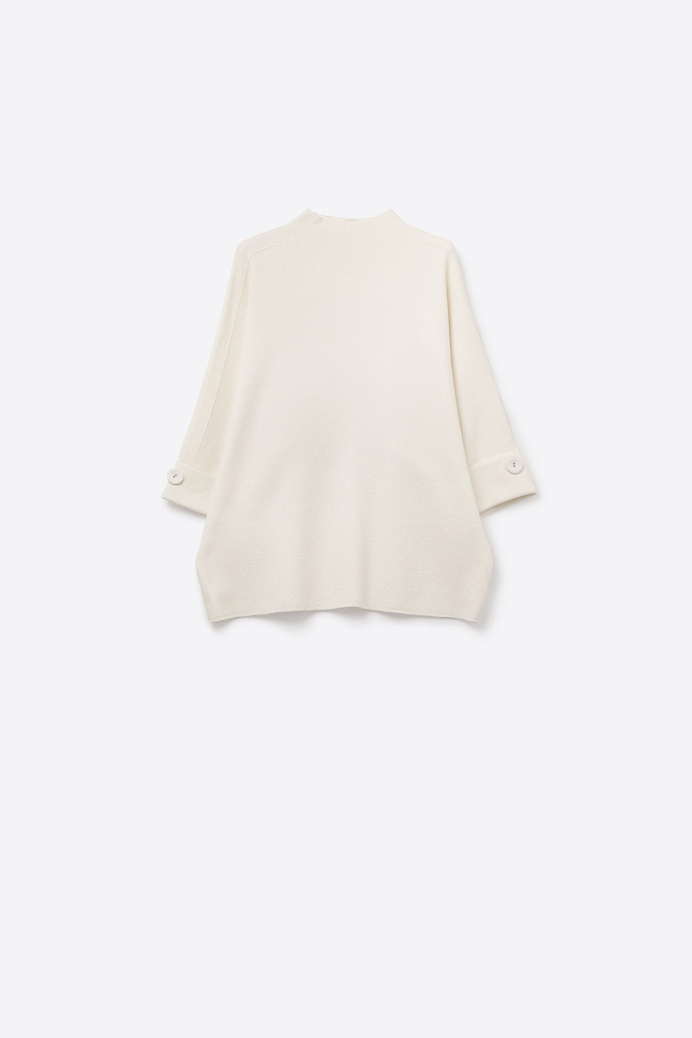 Q2 Jersey de punto blanco con detalles de botones