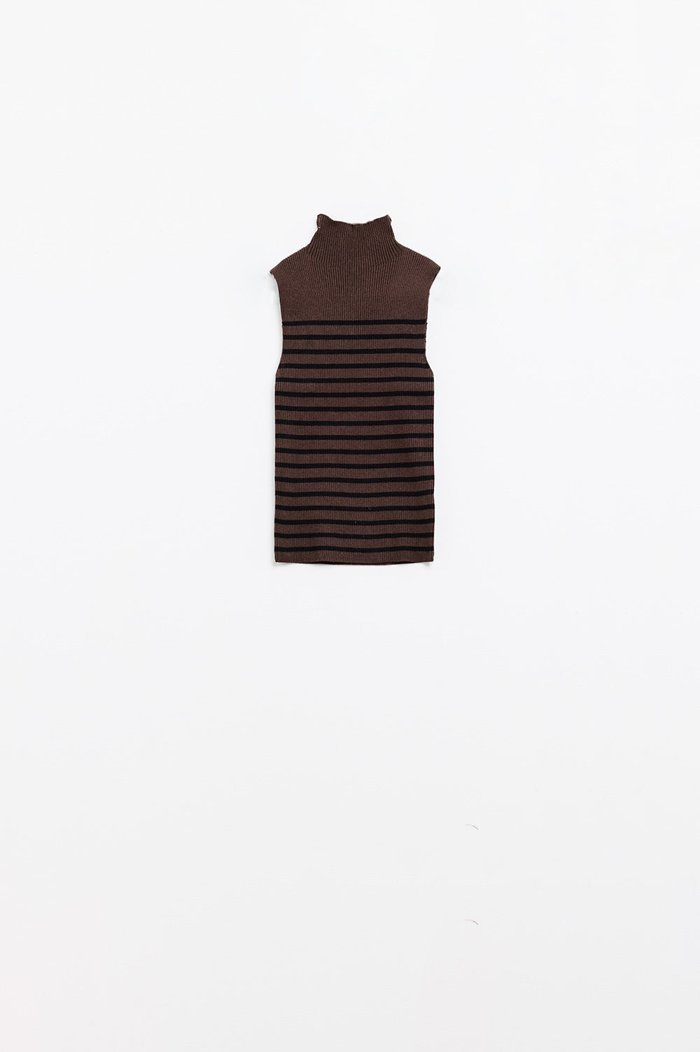 Jersey de rayas y cuello alto En marrón