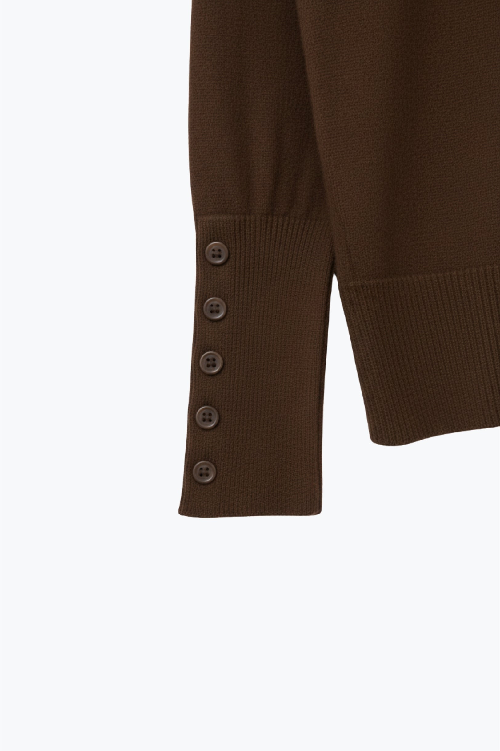 Jersey oversize con cuello vuelto en marrón