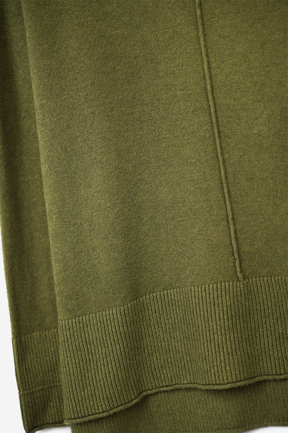 Jersey oversize con cuello vuelto en verde militar