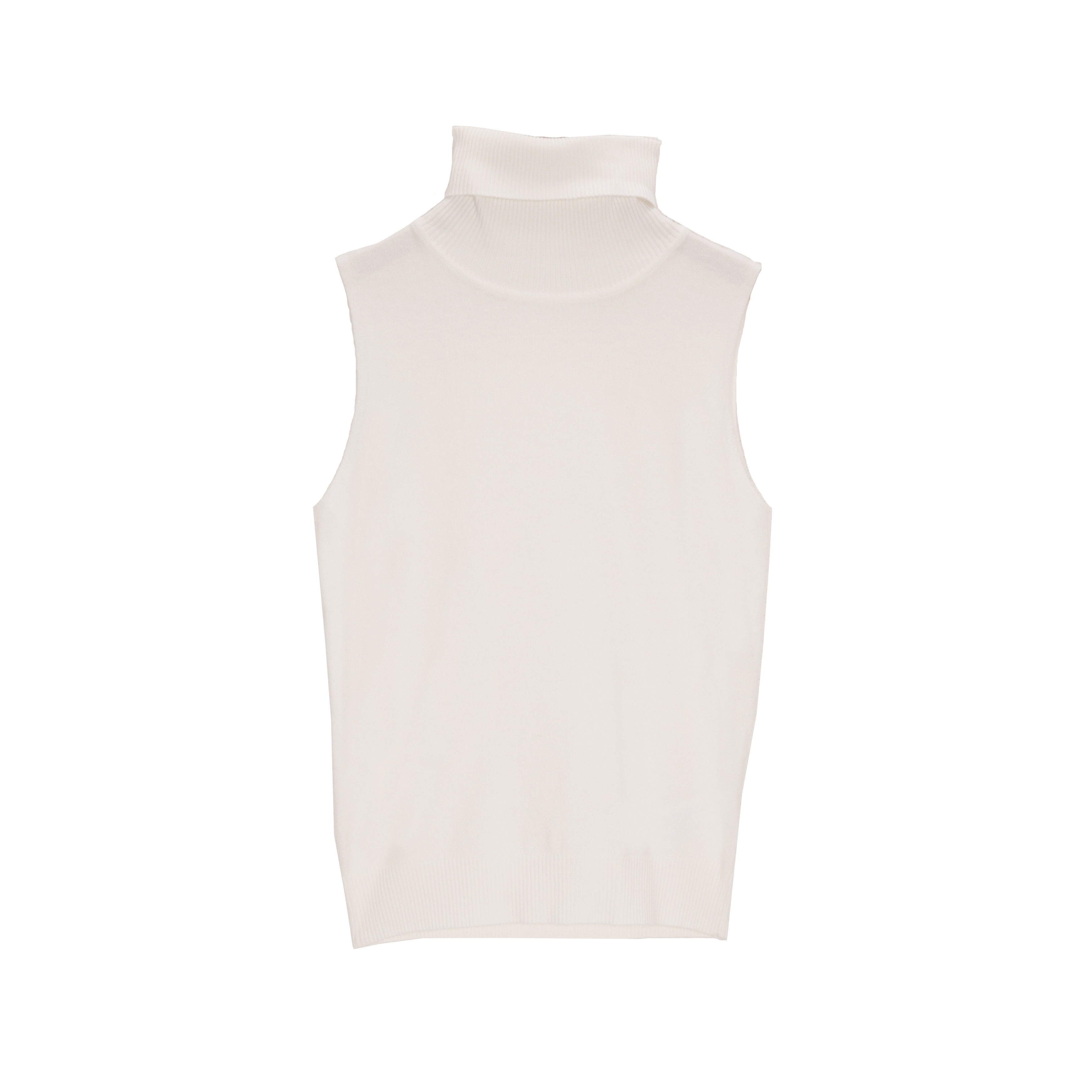 Jersey sin mangas en color crema