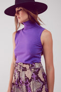 Jersey sin mangas en color morado