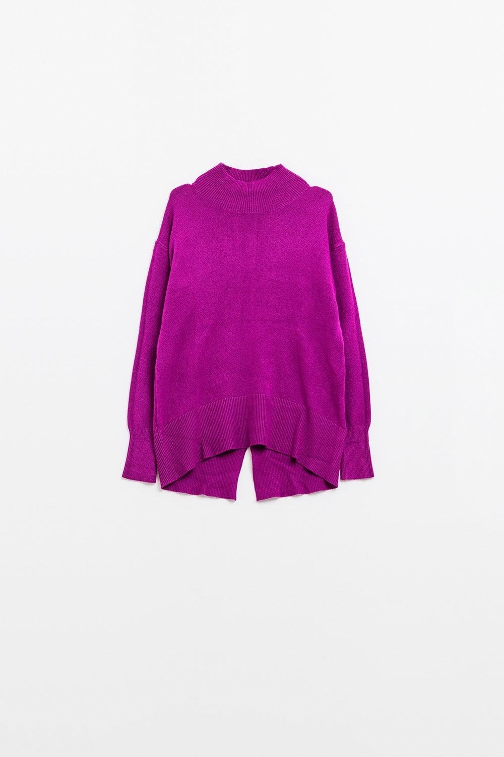 Jersey suelto fucsia con detalle de espalda abierta