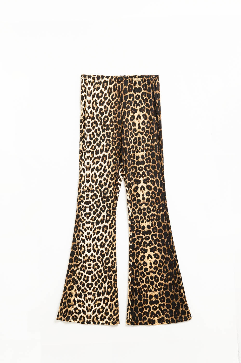 Leggings acampanados de Spandex con estampado de leopardo