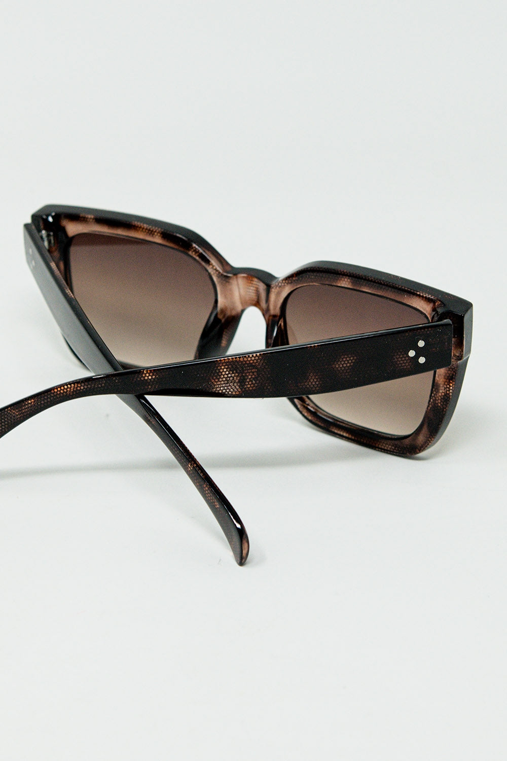 Gafas de sol cuadradas oversize en marrón ahumado