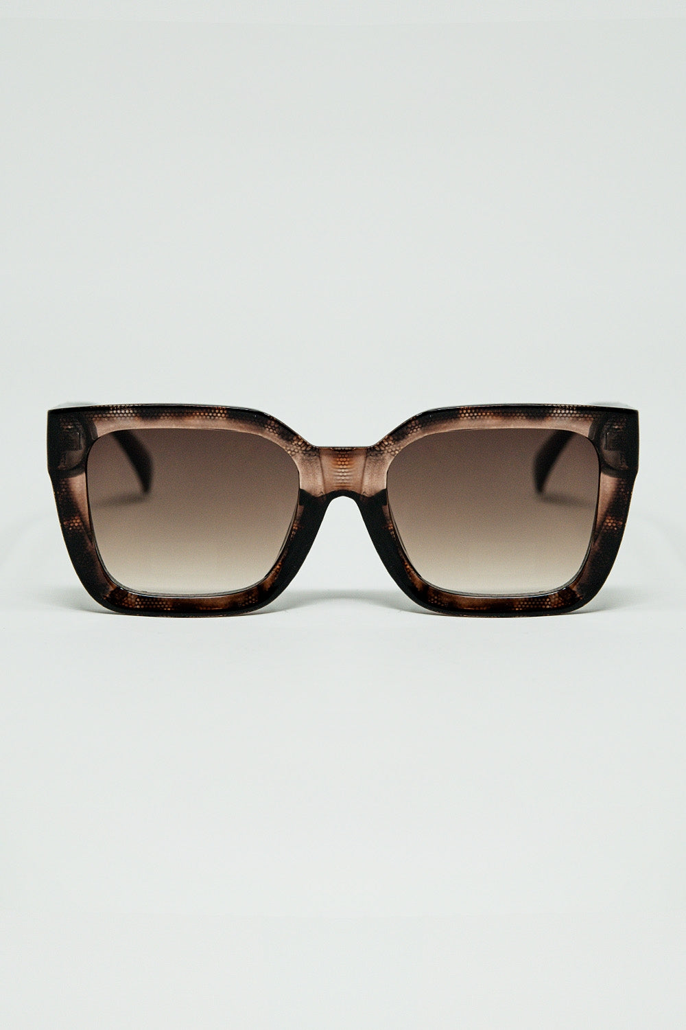 Gafas de sol cuadradas oversize en marrón ahumado