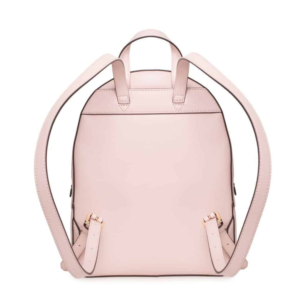 Mochila Michael Kors rosa empolvado vista trasera con asas ajustables