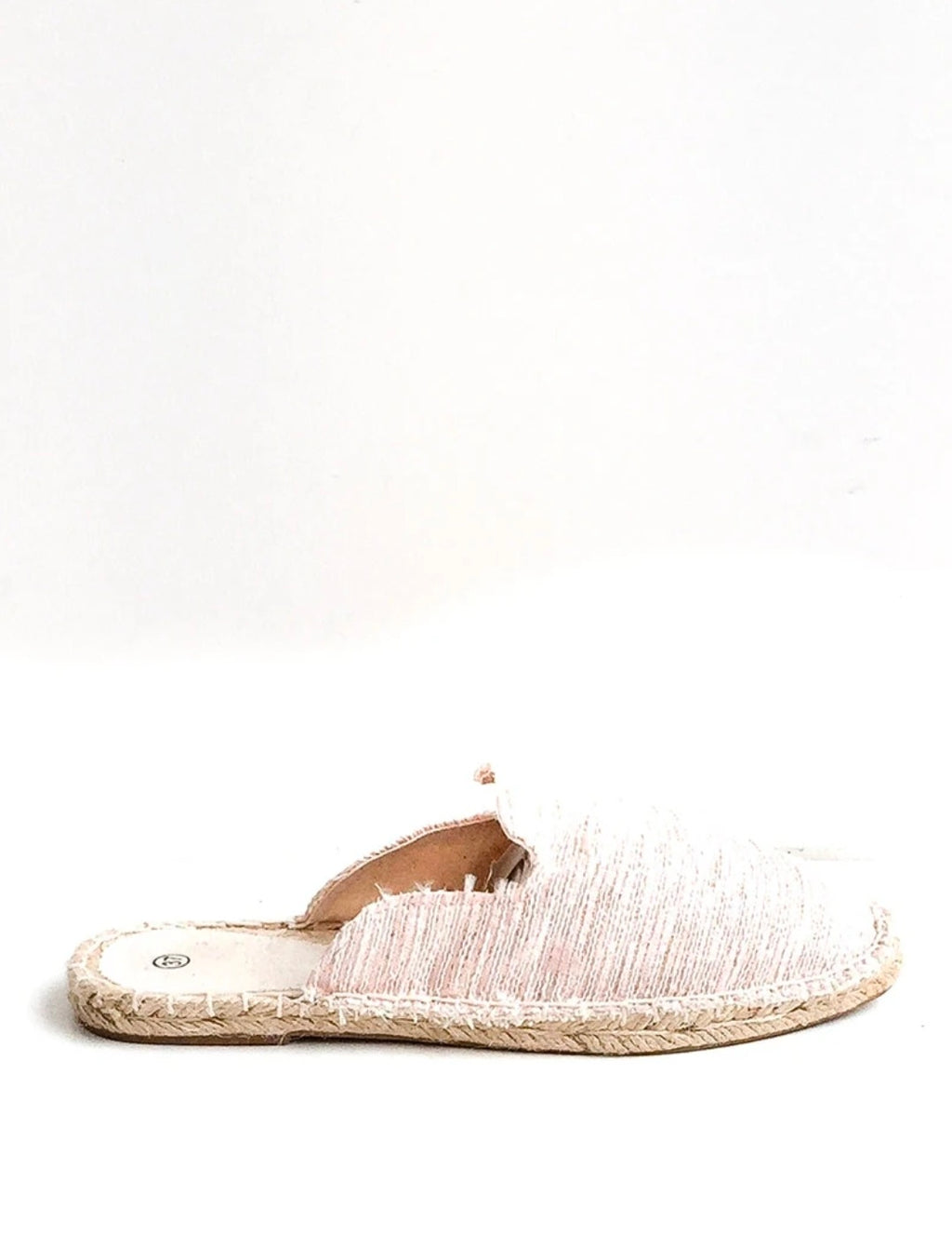Mules tipo alpargata rosa empolvado