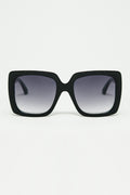 negro Gafas de sol cuadradas oversize con detalle metálico dorado