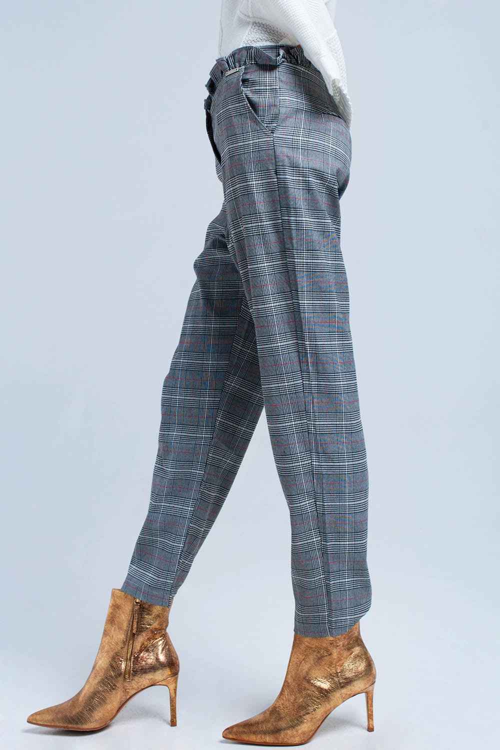 Pantalon en tejido Principe de Gales