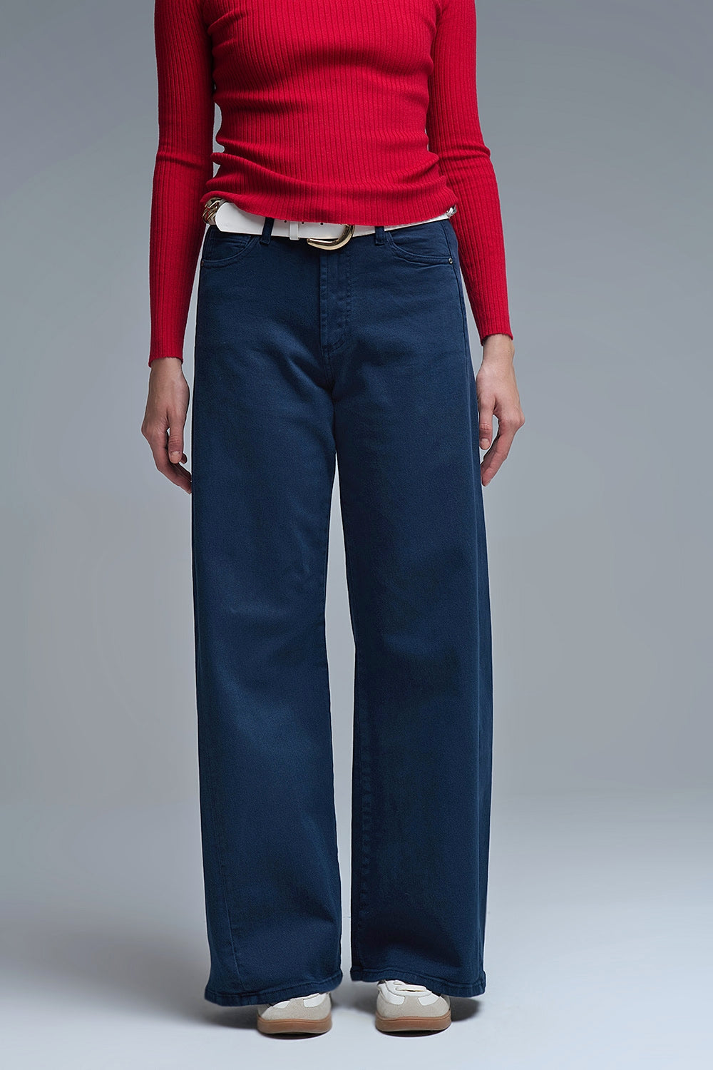 Pantalón extra ancho azul marino