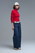 Pantalón extra ancho azul marino
