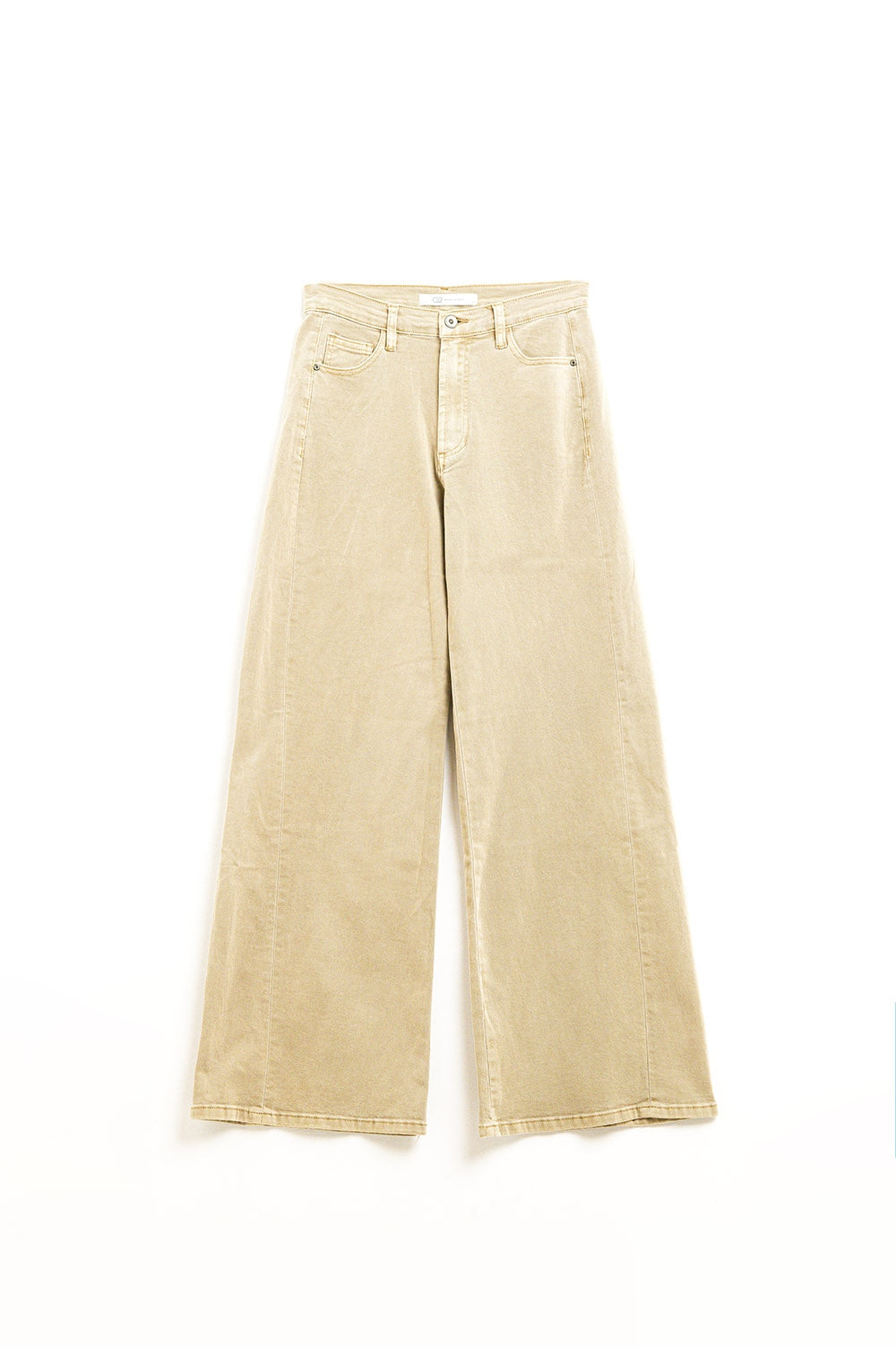 Pantalón extra ancho en beige lavado