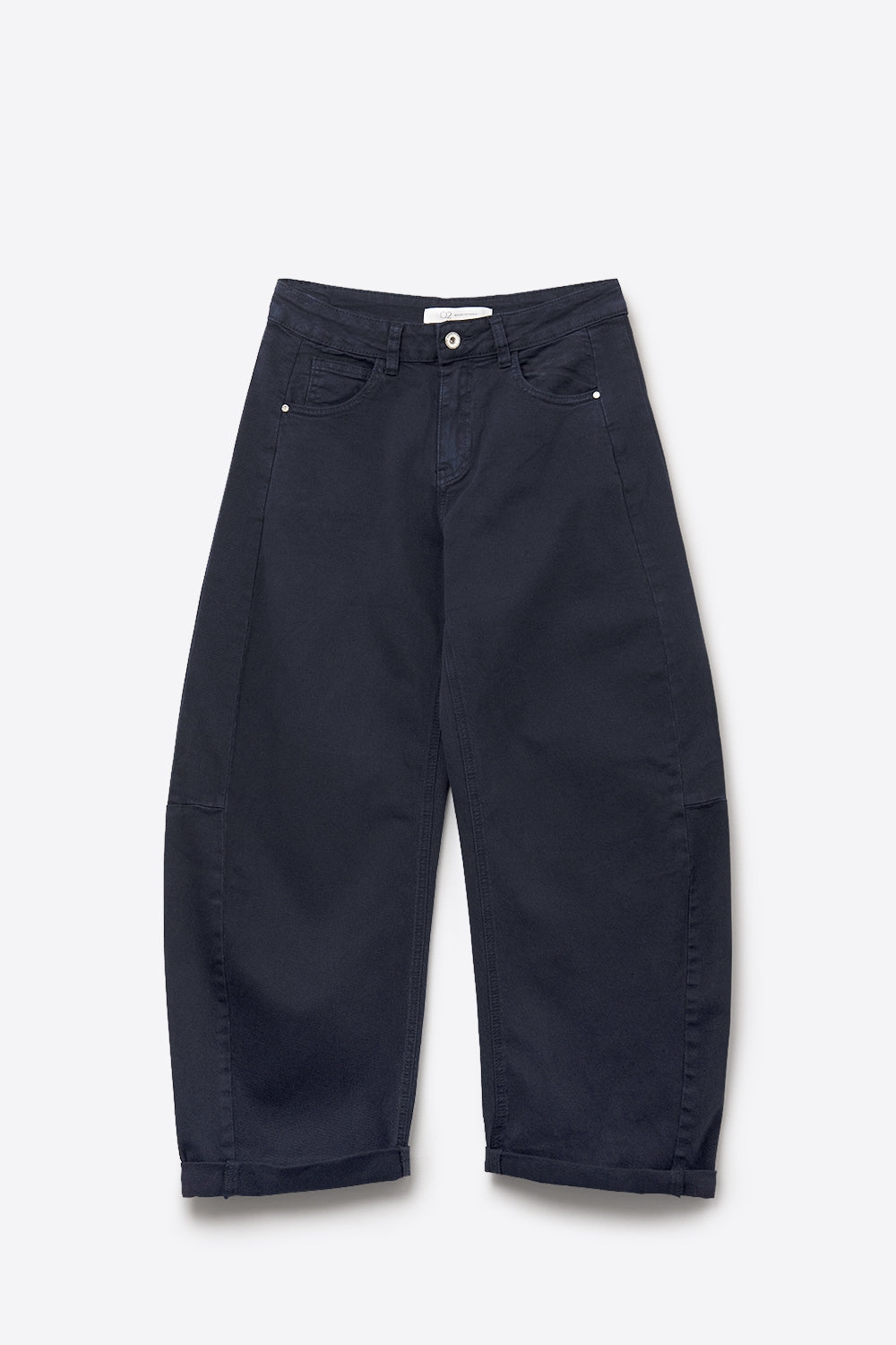 Pantalón vaquero Barrel Balloon con bolsillos en azul marino de moda