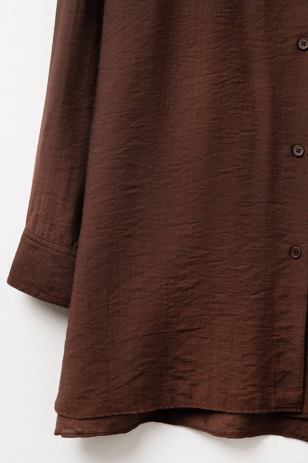 Relaxed fit Camisa Marrón Manga Larga