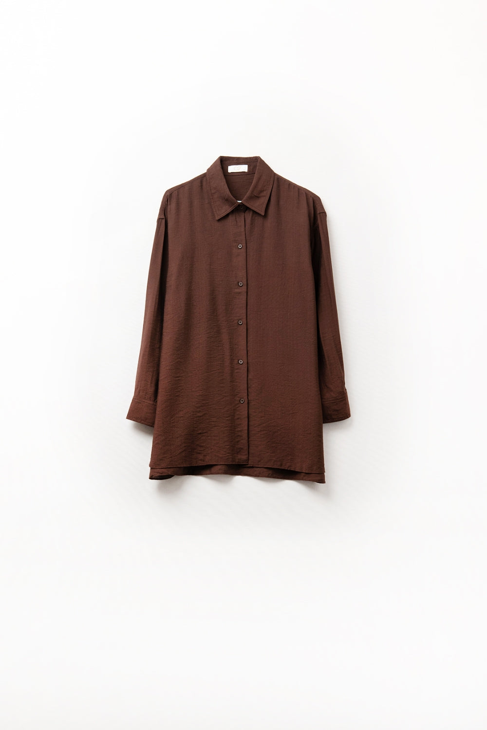 Relaxed fit Camisa Marrón Manga Larga