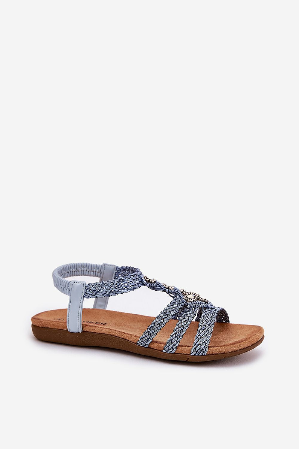 Sandalias boho azul con plantilla suave
