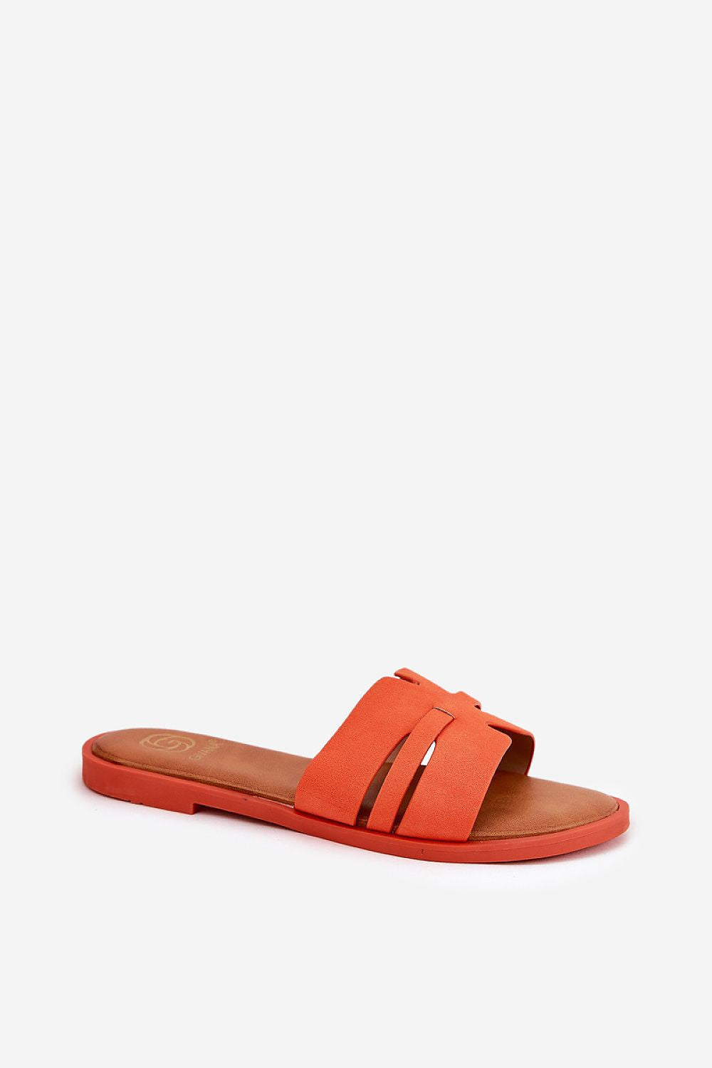 Sandalias planas coral con diseño calado