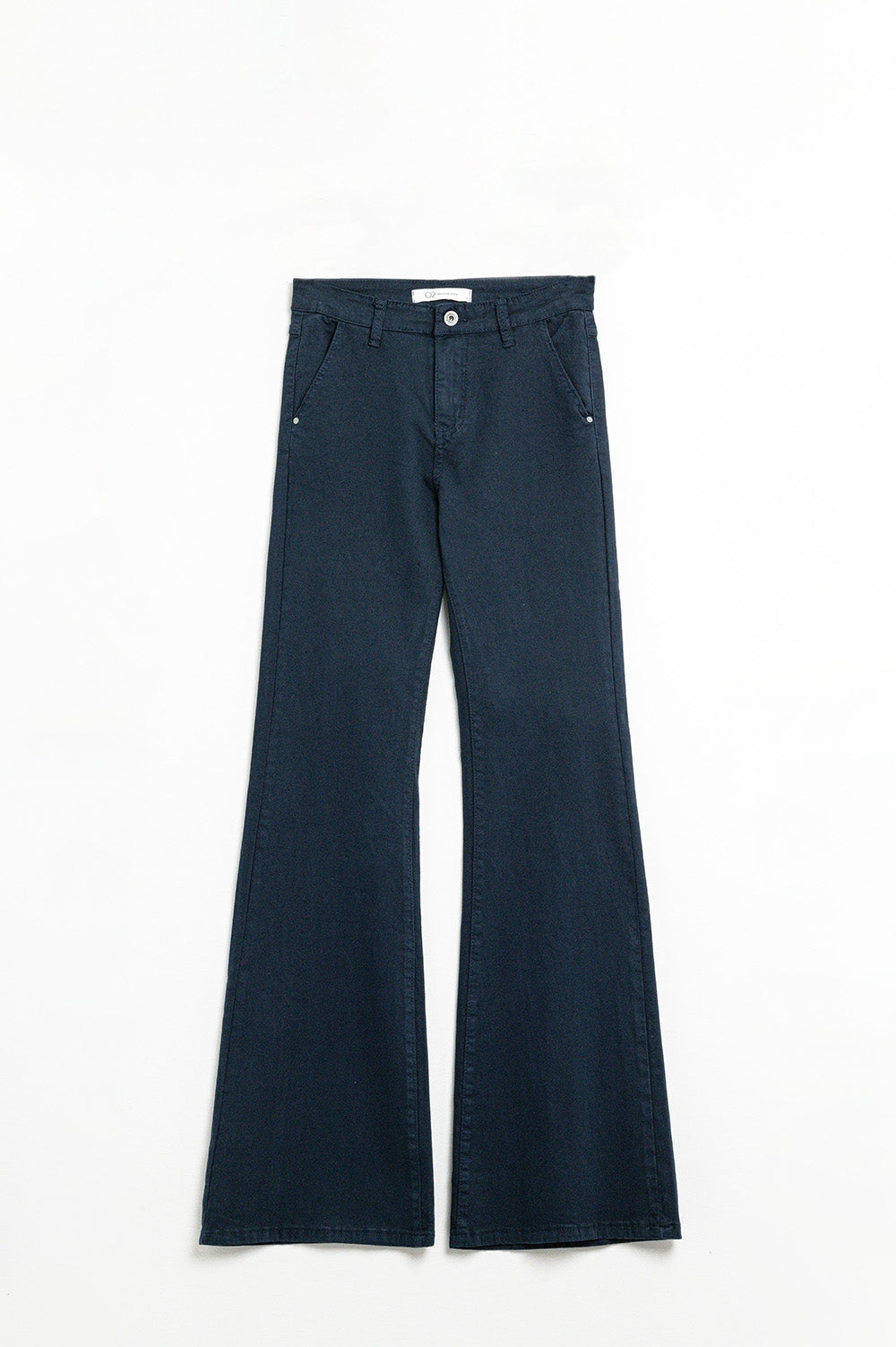 Vaqueros acampanados denim azul marino cómodos y elásticos