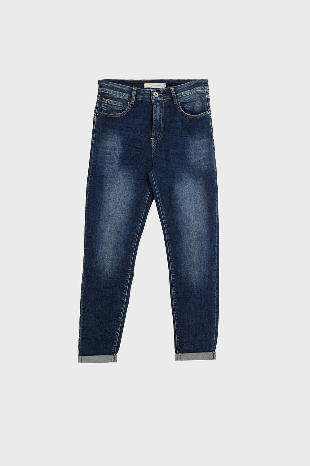 Vaqueros super skinny lavado oscuros de denim elástico