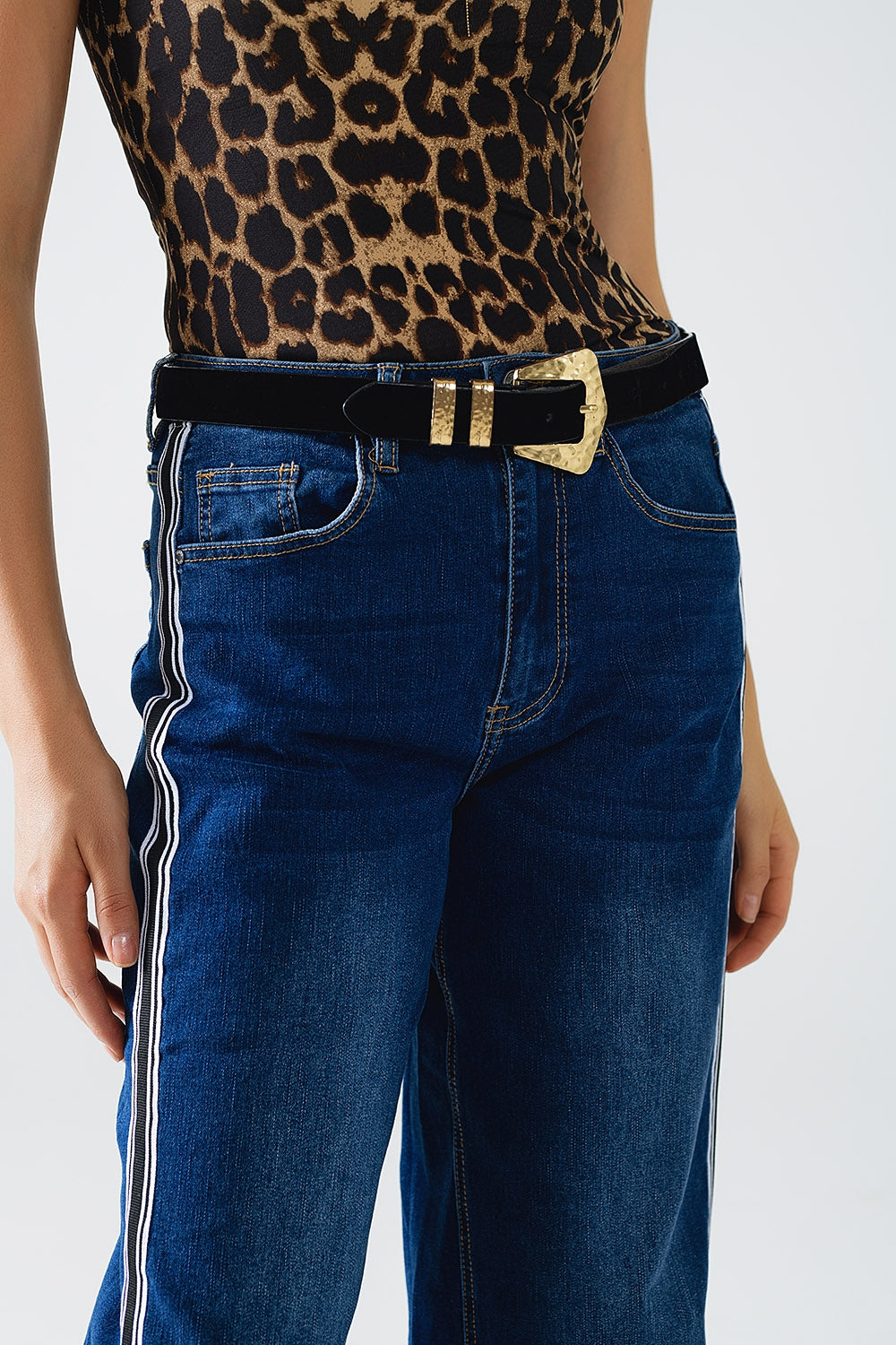 Vaqueros super Wide Leg con raya lateral