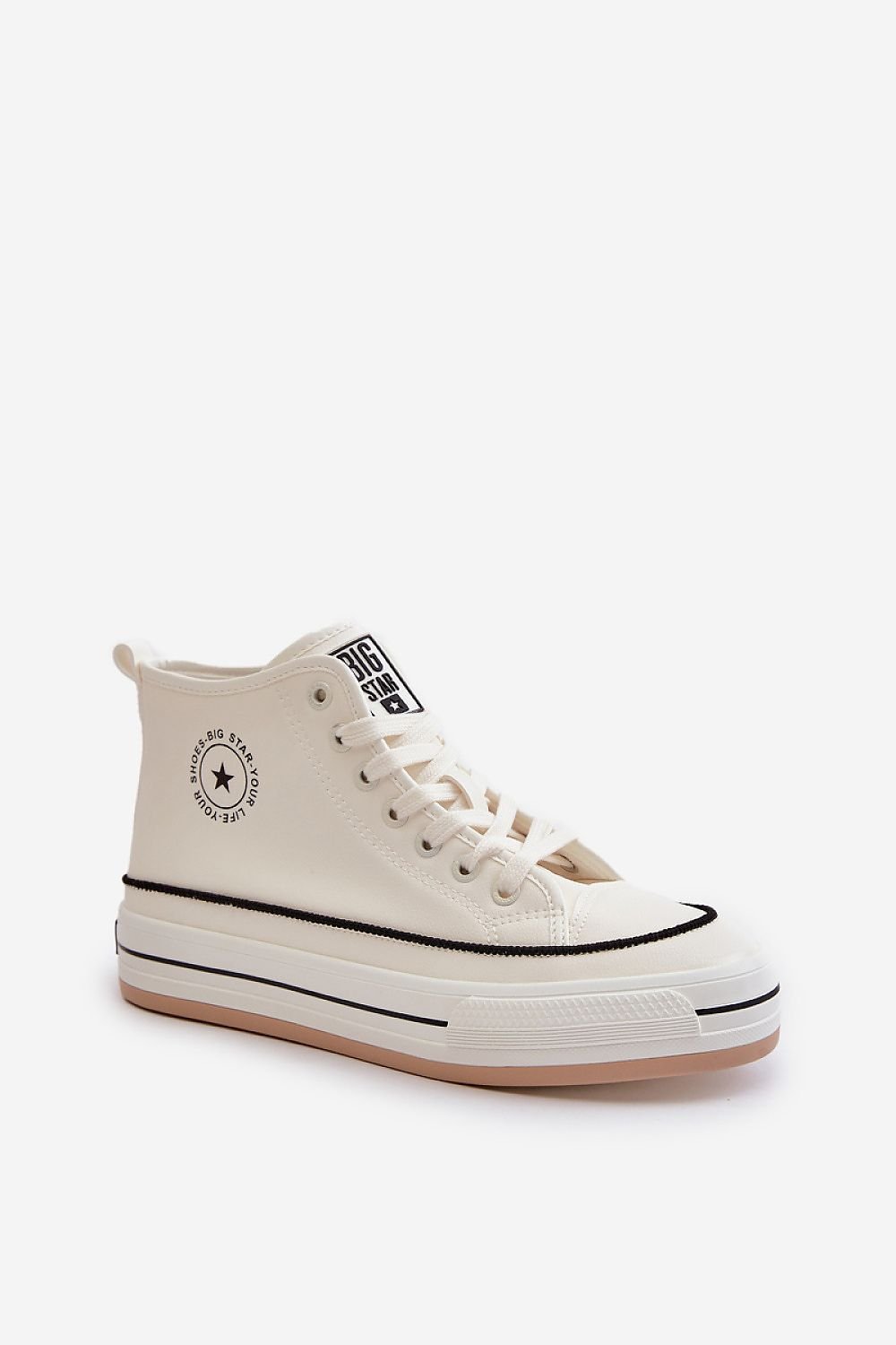 Zapatilla blanca Big Star con detalles en negro