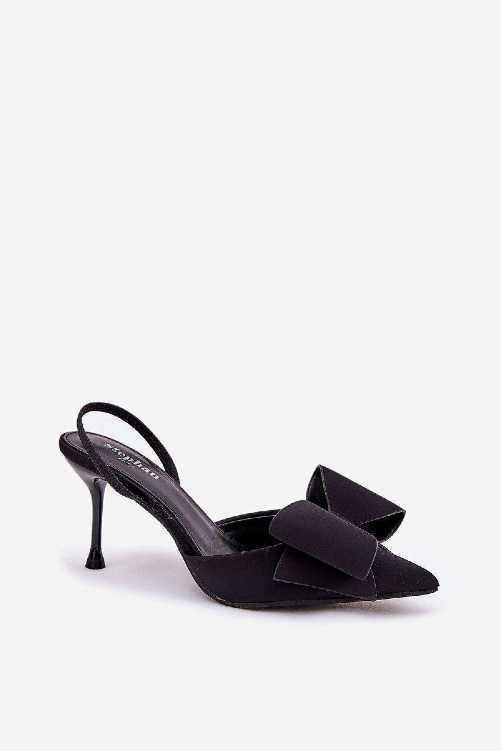 Tacones negros clásicos con lazo frontal – Ivoluxt
