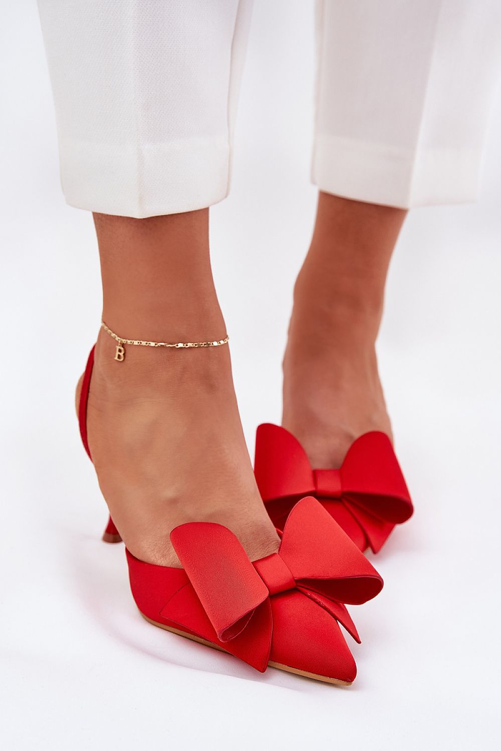 Zapatos rojos de fiesta con lazo – Ivoluxt