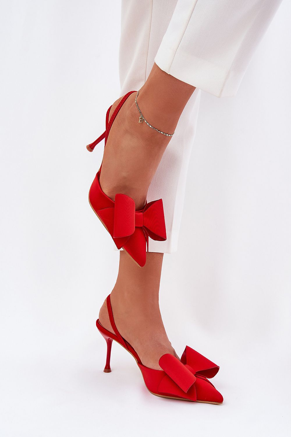 Zapatos rojos de fiesta con lazo – Ivoluxt
